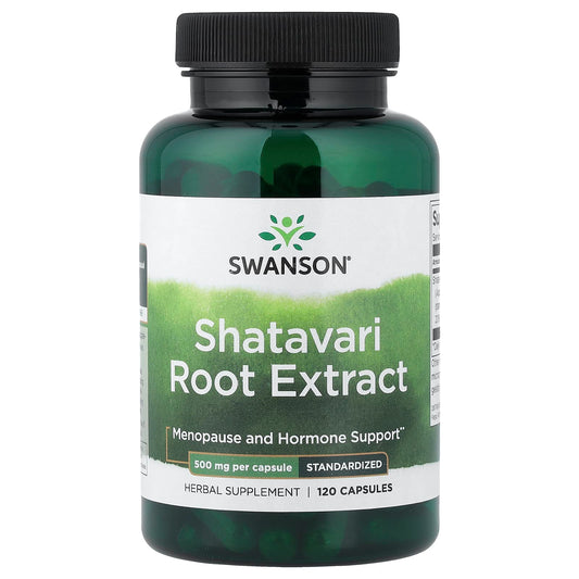 Swanson Vitamins, Shatavari Root Extract, Standardized, 500 mg, 120 Capsules