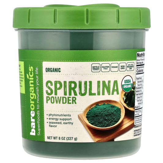 BareOrganics Spirulina 8 oz (227 g)