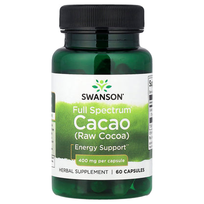 Swanson Vitamins Cacao (Raw Cocoa) 400 mg 60 Caps