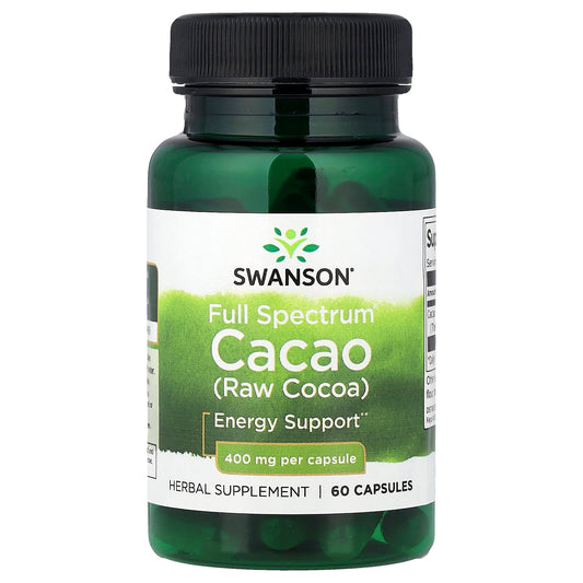 Swanson Vitamins Cacao (Raw Cocoa) 400 mg 60 Caps