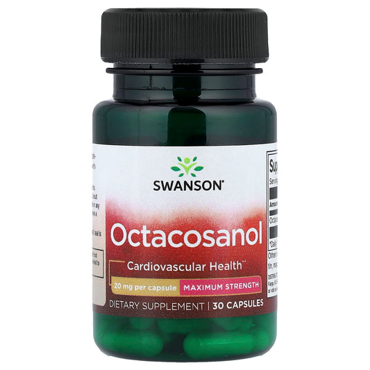 Swanson Vitamins, Octacosanol, 20 mg, 30 Capsules