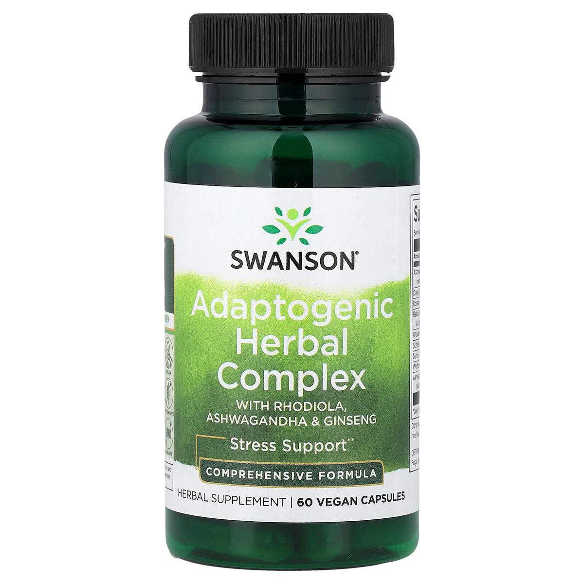 Swanson Adaptogenic Herbal Complex with Rhodiola, Ashwagandha & Ginseng 60 Caps