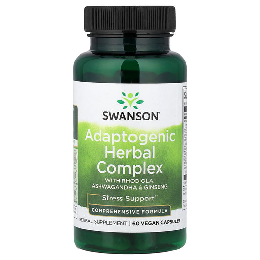 Swanson Adaptogenic Herbal Complex with Rhodiola, Ashwagandha & Ginseng 60 Caps