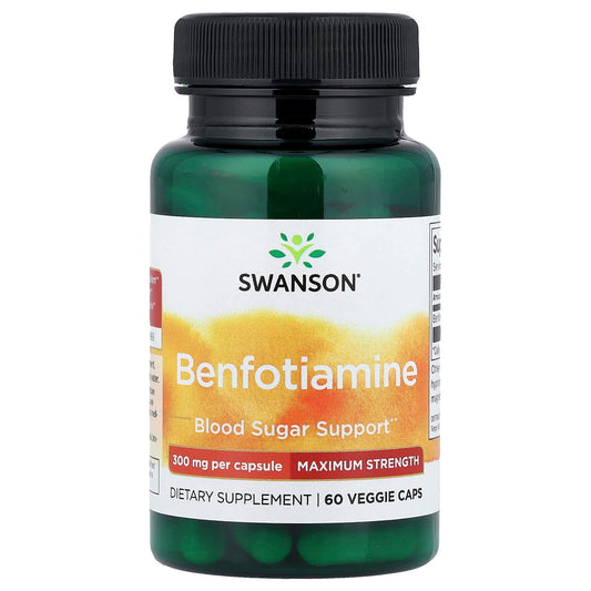 Swanson Vitamins, Benfotiamine, Maximum Strength, 300 mg, 60 Veg Caps