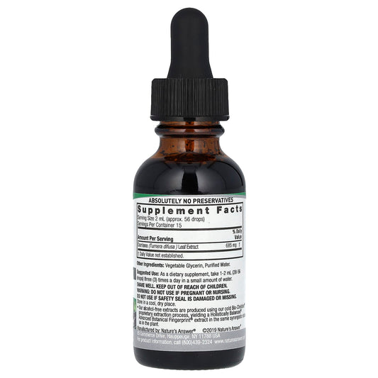 Nature's Answer, Damiana Extract, Alcohol-Free, 2,500 mg, 1 fl oz (30 ml)