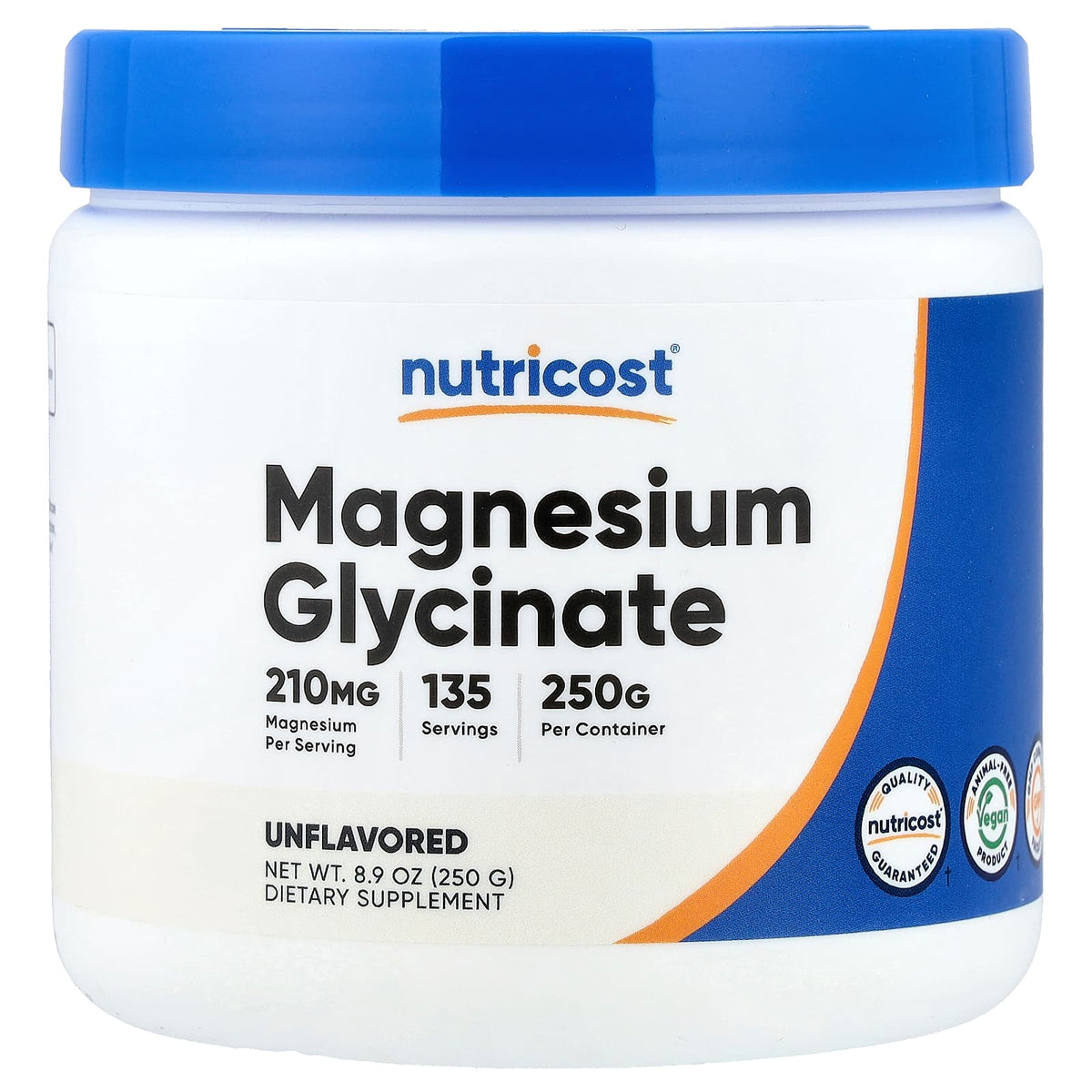 Nutricost Magnesium Bisglycinate 8.9 oz (250 g)