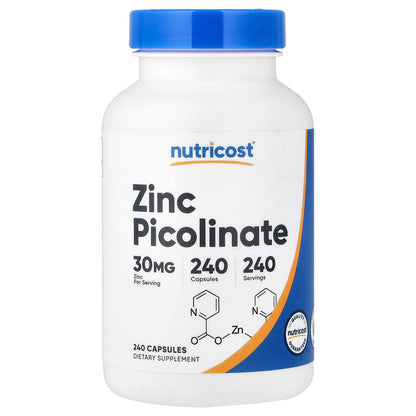 Nutricost Zinc Picolinate 30 mg 240 Caps