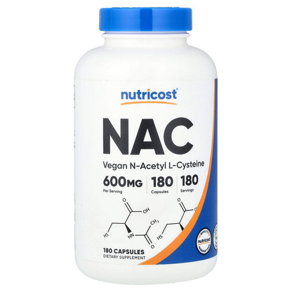 Nutricost N-Acetyl Cysteine (NAC) 600 mg 180 Caps