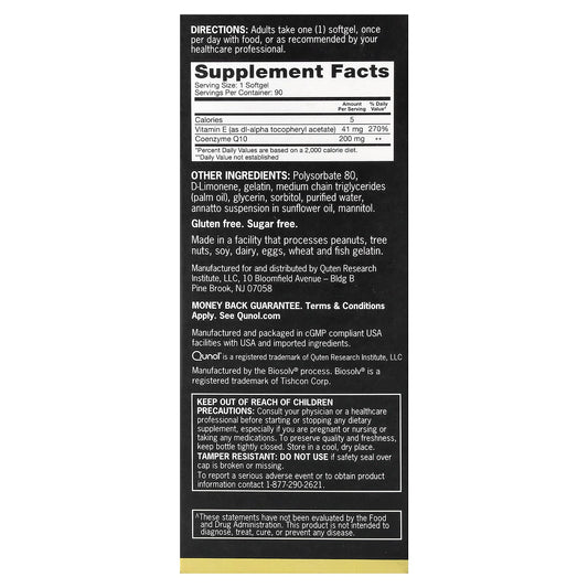 Qunol, Ultra CoQ10, 200 mg, 90 Capsules