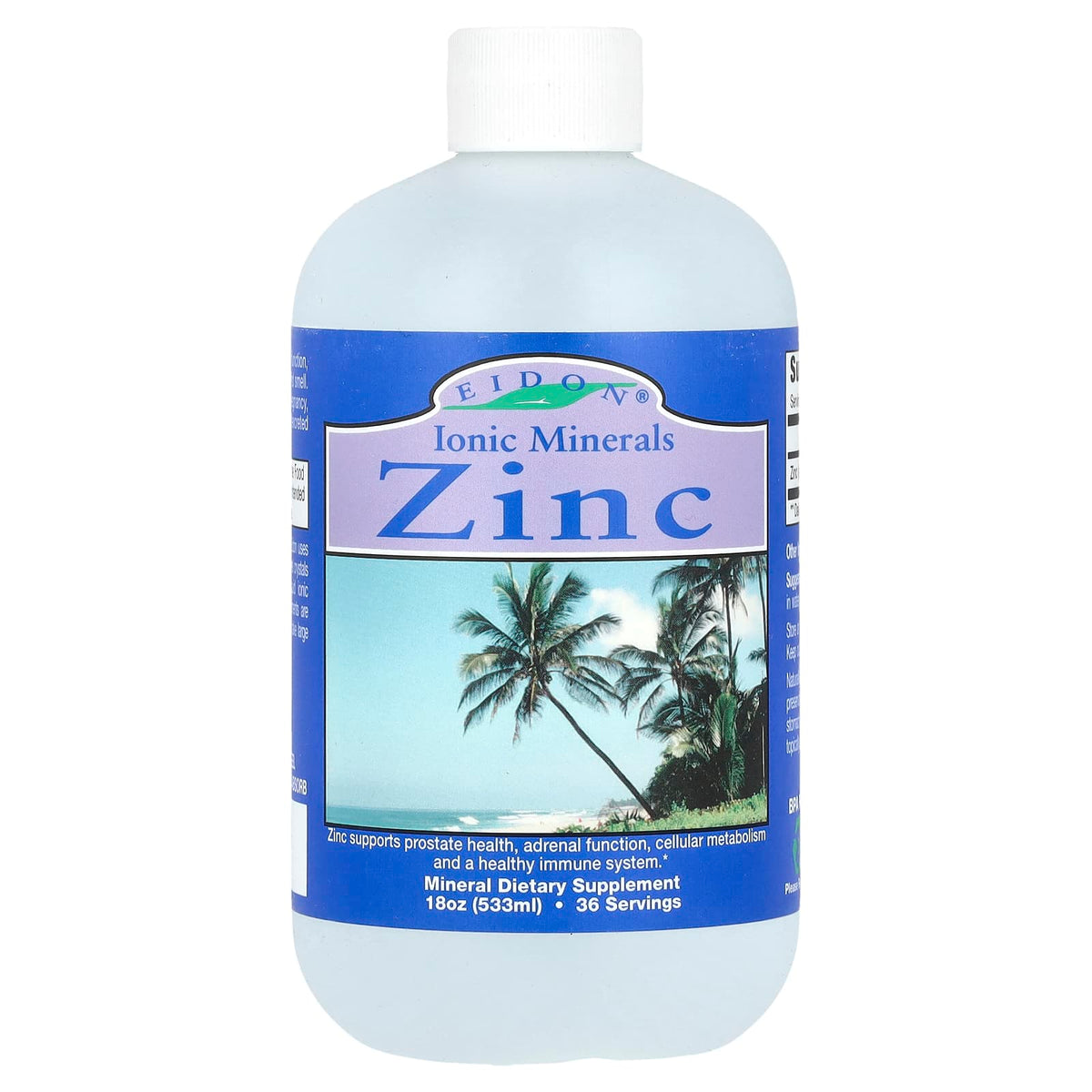 Eidon Ionic Minerals Zinc 7.5 mg per serving 18 oz (533 ml)