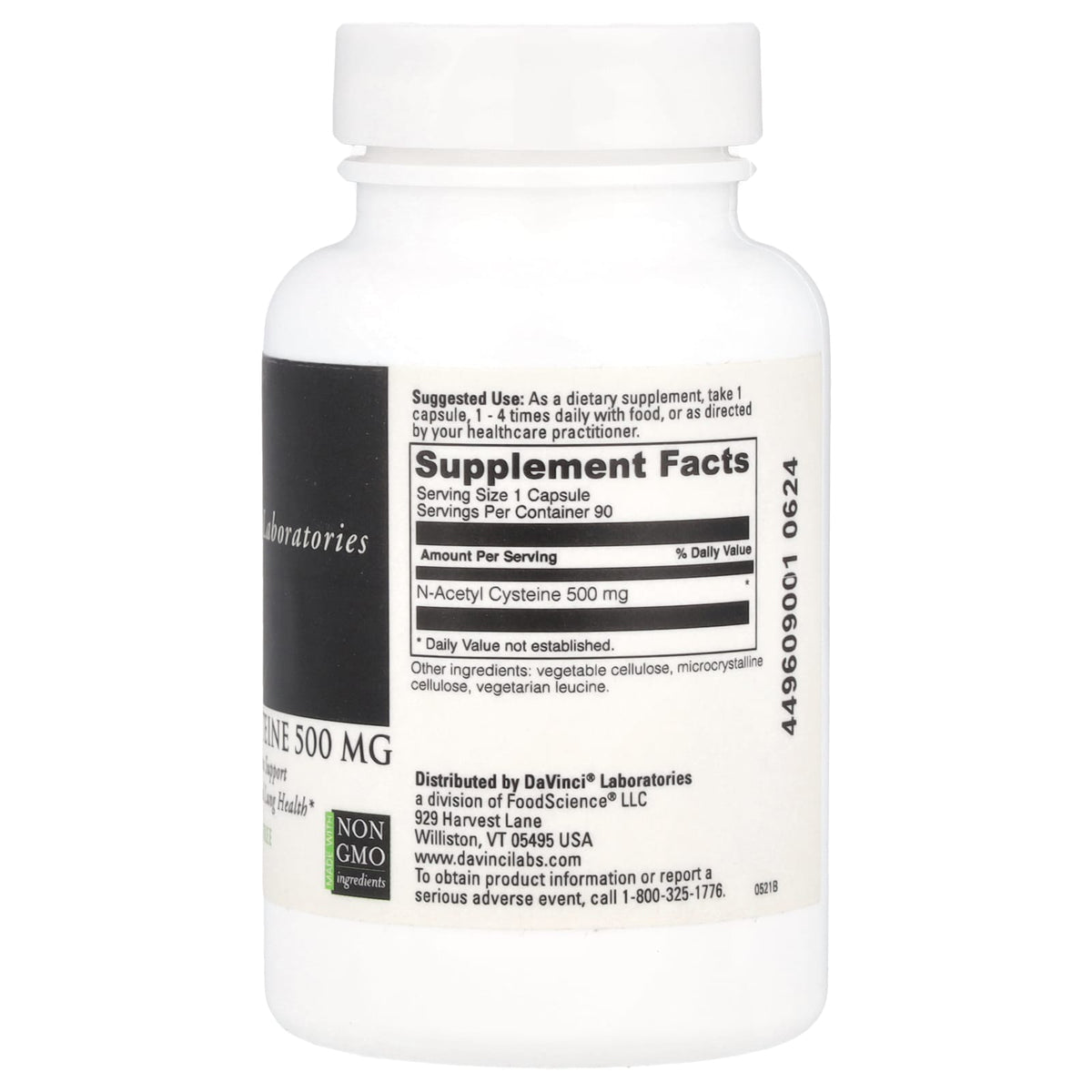 DaVinci Laboratories N-Acetyl Cysteine 500 mg 90 Caps
