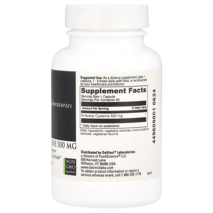 DaVinci Laboratories N-Acetyl Cysteine 500 mg 90 Caps