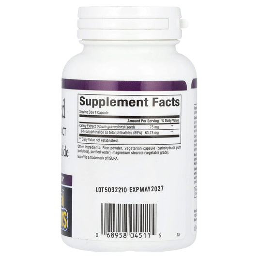 Natural Factors Celery Seed Standardised Extract 120 Veg Caps