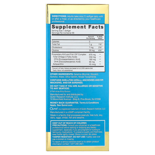 Qunol, Advanced Omega-3, 90 Capsules