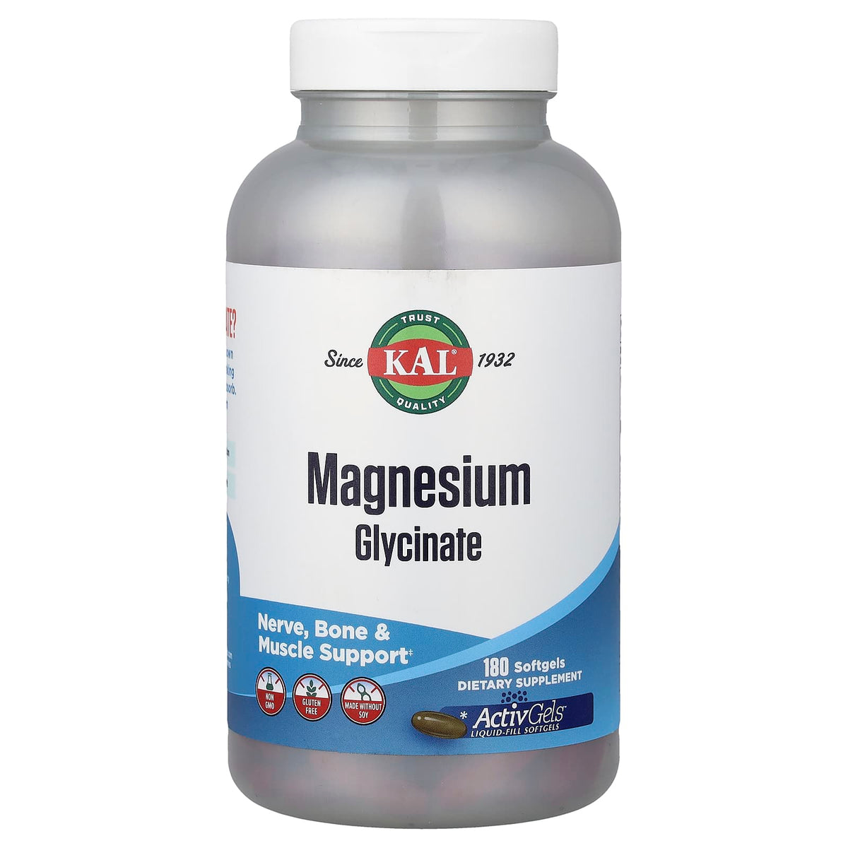 KAL Magnesium Glycinate 105 mg 180 Tabs