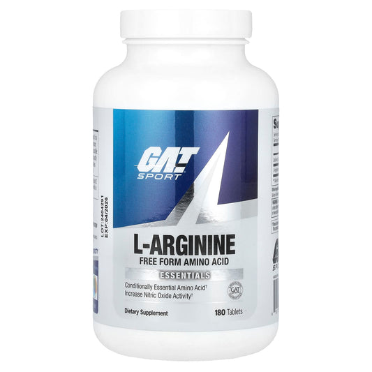 GAT, L-Arginine, Free Form, 180 Tablets
