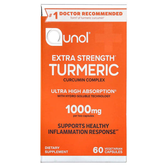 Qunol, Turmeric, Curcumin Complex, 60 Vegetarian Capsules (500 mg per Capsule)