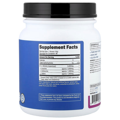 Nutricost, Performance, BCAA, Grape, 2 lb (900 g)