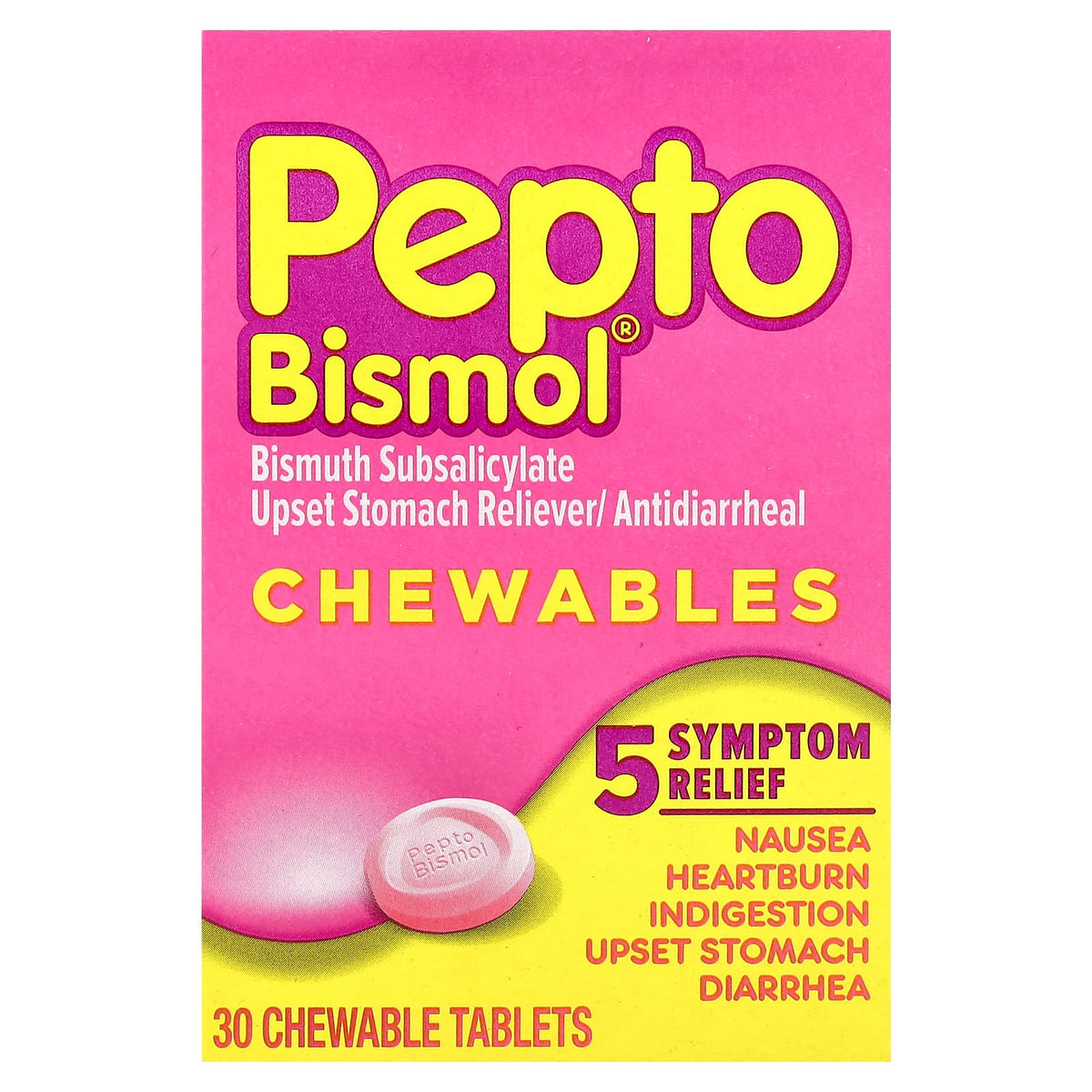 Pepto Bismol Chewables 30 Chewable Tablets