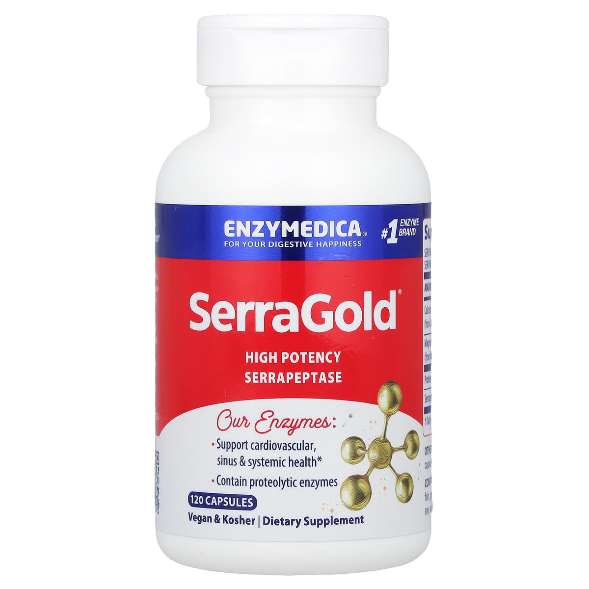 Enzymedica SerraGold Serrapeptase 120 Caps