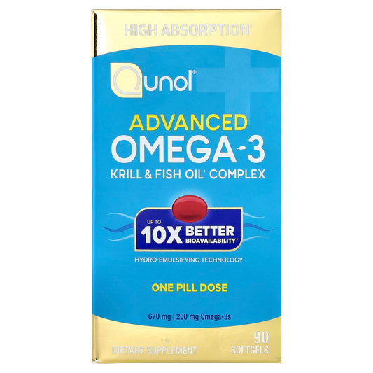 Qunol, Advanced Omega-3, 90 Capsules