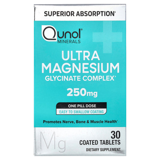 Qunol, Ultra Magnesium, 250 mg, 30 Coated Tablets