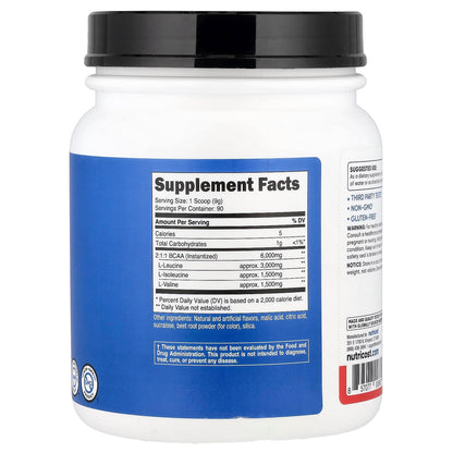 Nutricost, Performance, BCAA, Strawberry Kiwi, 1.8 lb (810 g)