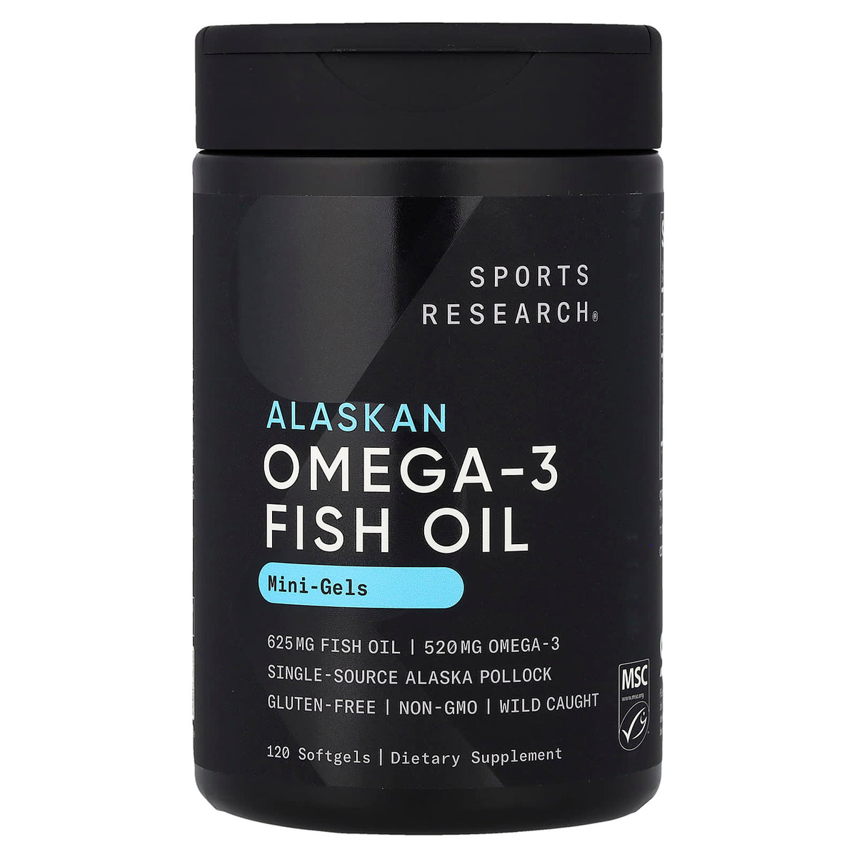 Sports Research Alaskan Omega-3 Fish Oil, Mini Gels 120 Caps