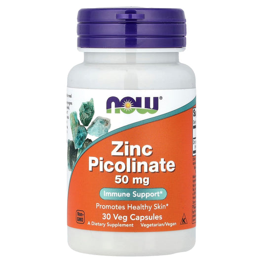 NOW Foods Zinc Picolinate 50 mg 30 Veg Caps