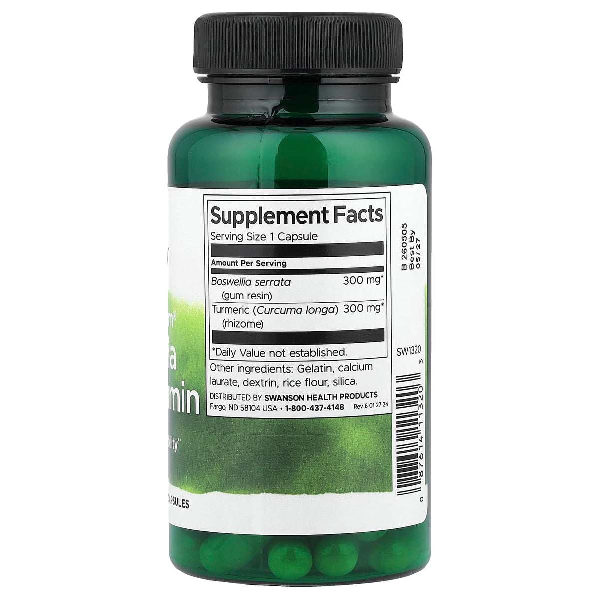 Swanson Boswellia & Curcumin 60 Caps