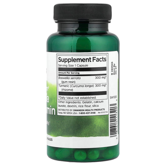 Swanson Boswellia & Curcumin 60 Caps