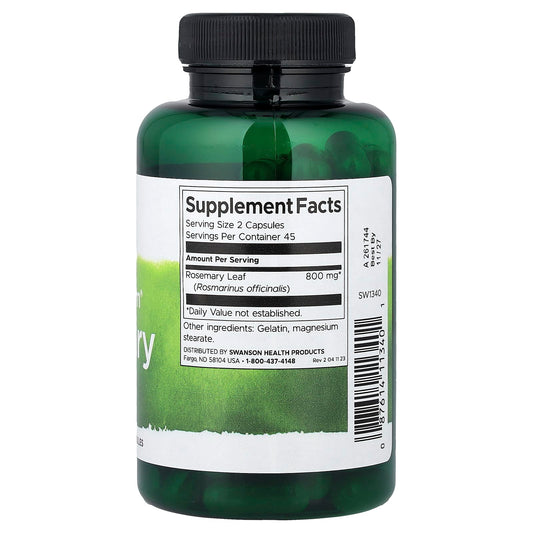 Swanson Rosemary 400 mg 90 Capsules