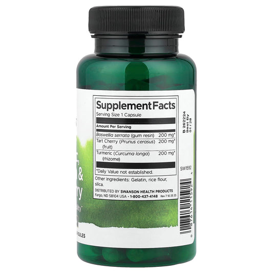 Swanson Vitamins, Full Spectrum®, Turmeric, Boswellia & Tart Cherry, 60 Capsules