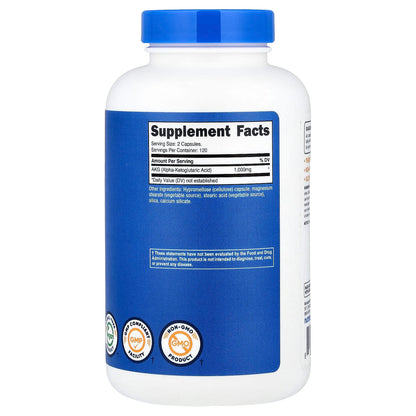 Nutricost AKG 500 mg per Capsule
