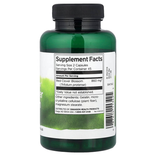 Swanson Vitamins, Full Spectrum Red Clover Blossom, 430 mg, 90 Capsules