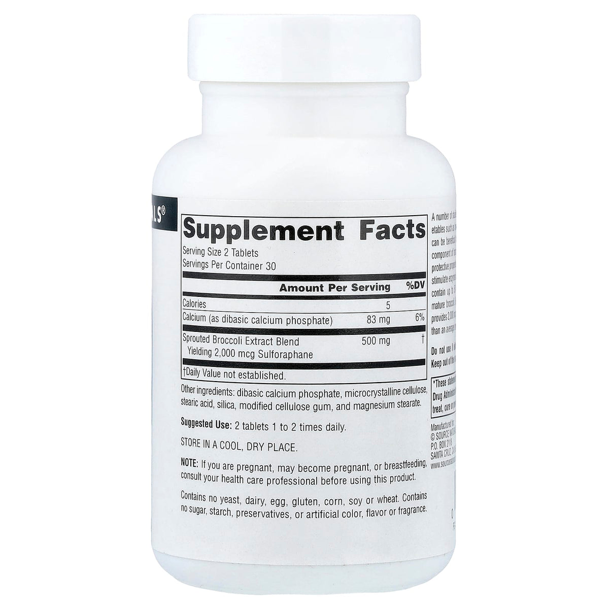 Source Naturals Broccoli Sprouts Extract 250 mg per Tablet