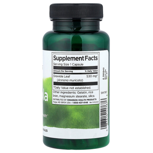 Swanson Vitamins, Graviola, 530 mg, 60 Capsules