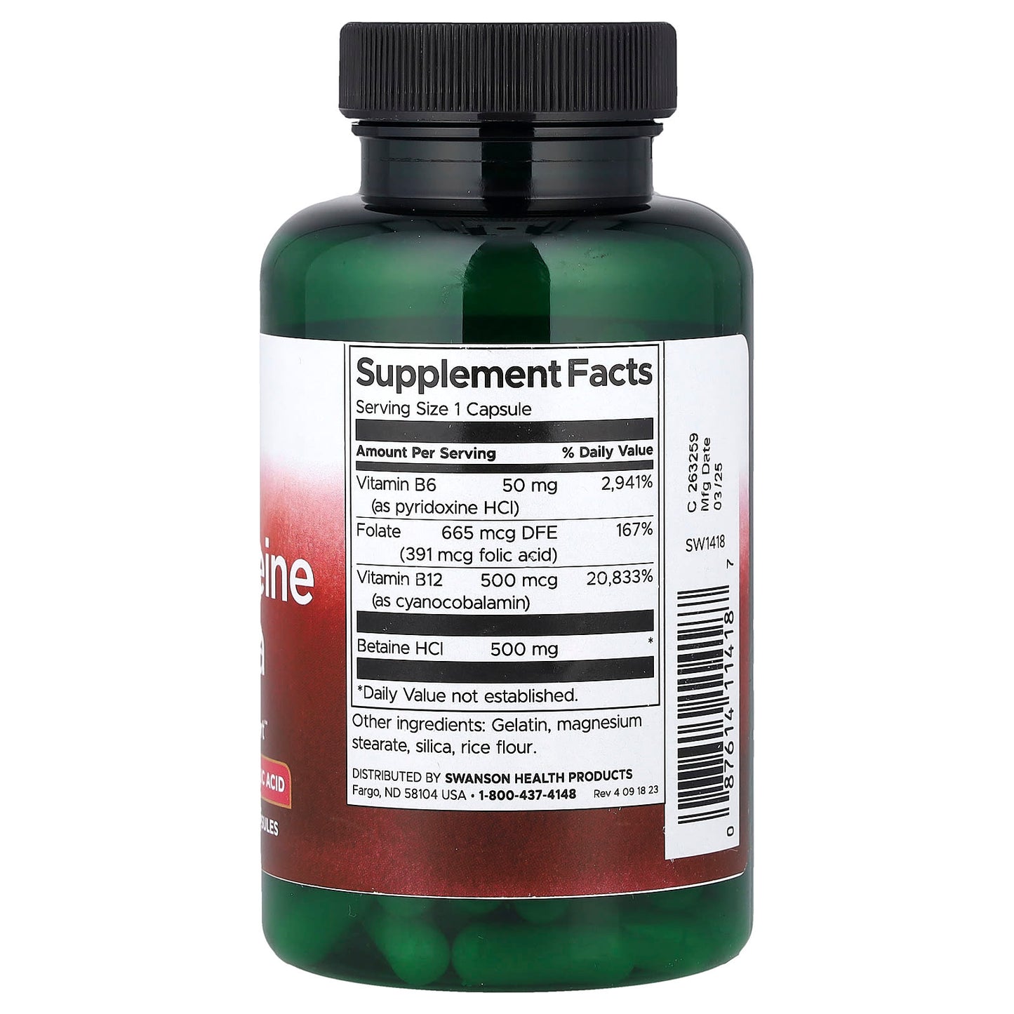Swanson Vitamins, Homocysteine Formula, 120 Capsules
