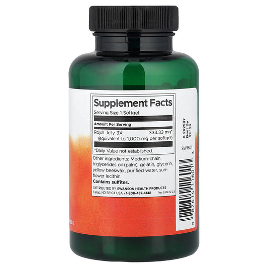 Swanson Vitamins, Royal Jelly, 100 Softgels (333.33 mg Per softgel)