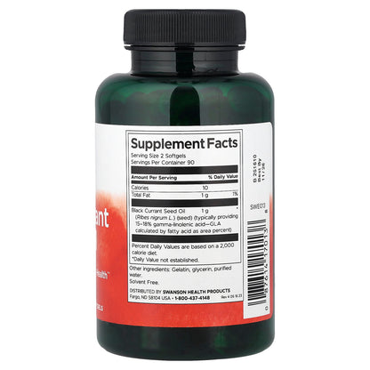 Swanson Blackcurrant Seed 500 mg 180 Softgels