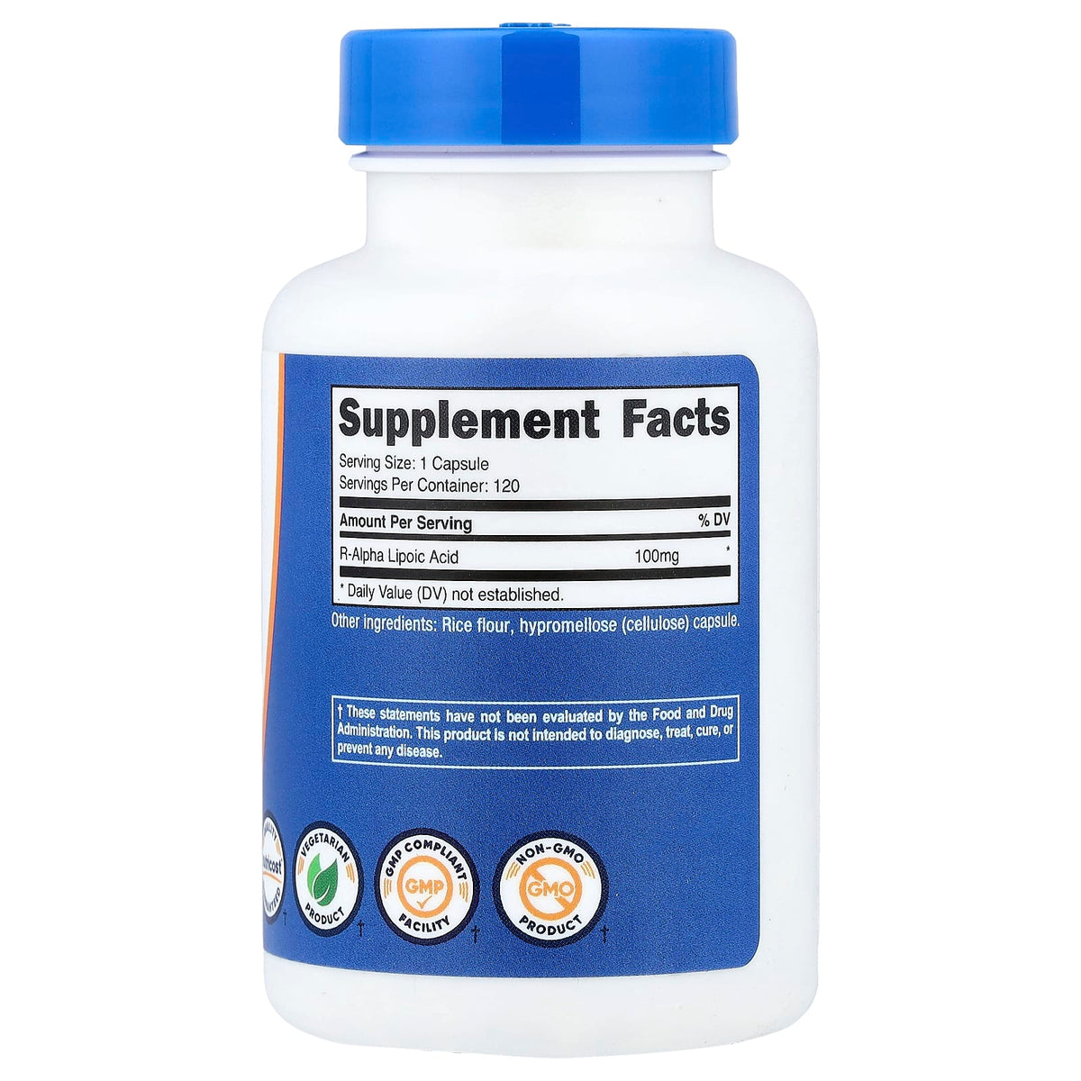 Nutricost R-Alpha Lipoic Acid 100 mg 120 Caps