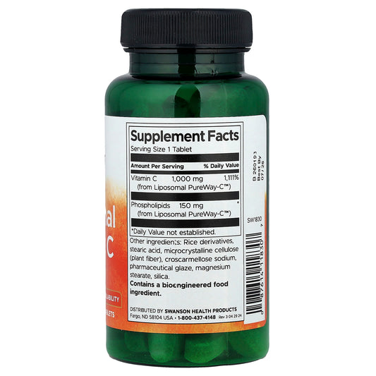 Swanson Vitamins, Liposomal Vitamin C, 60 Tablets
