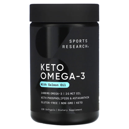 Sports Research Keto Omega-3 with Salmon Oil 120 Softgels