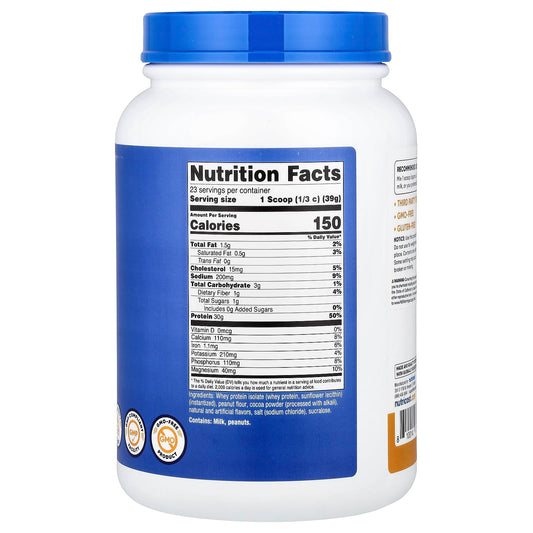 Nutricost, Whey Protein Isolate, Chocolate PB, 2 lb (907 g)