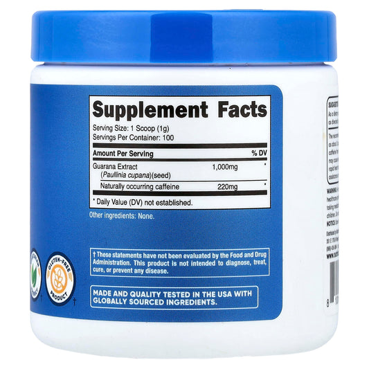 Nutricost, Guarana Powder, 100 g (3.5 oz)