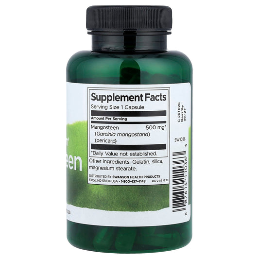 Swanson Vitamins, Full Spectrum® Mangosteen, 500 mg, 100 Capsules
