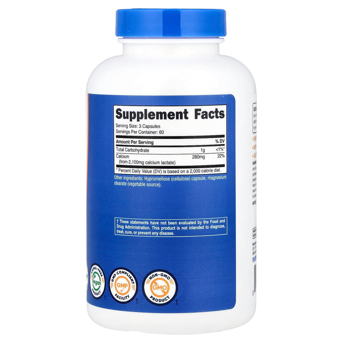 Nutricost, Calcium Lactate, 180 Capsules (700 mg per Capsule)