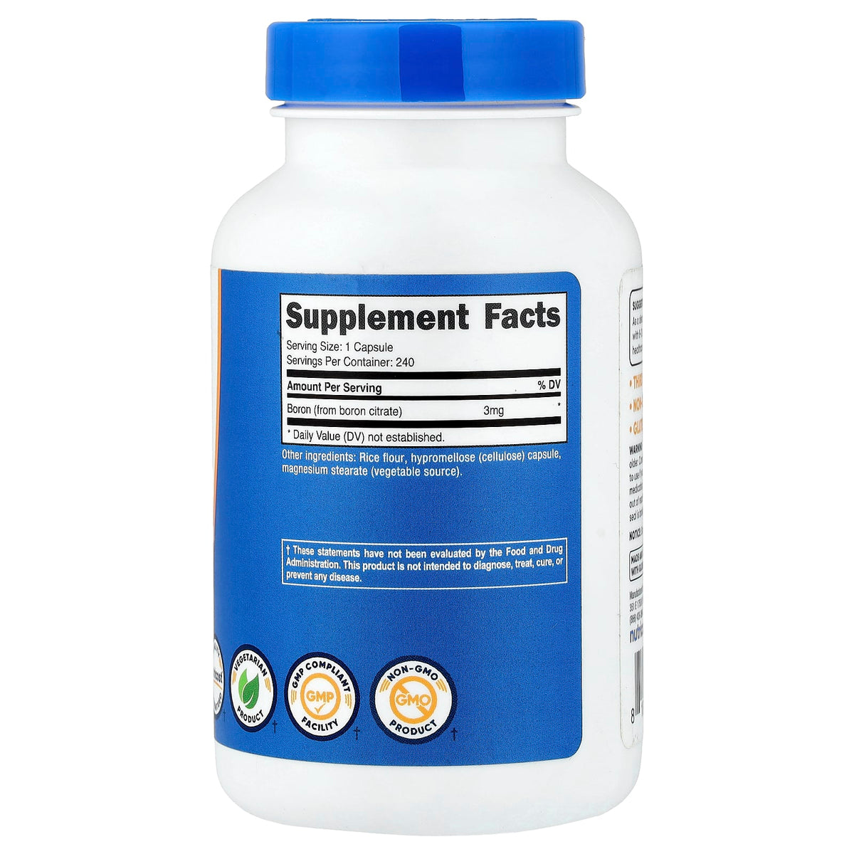 Nutricost Boron 3 mg 240 Capsules