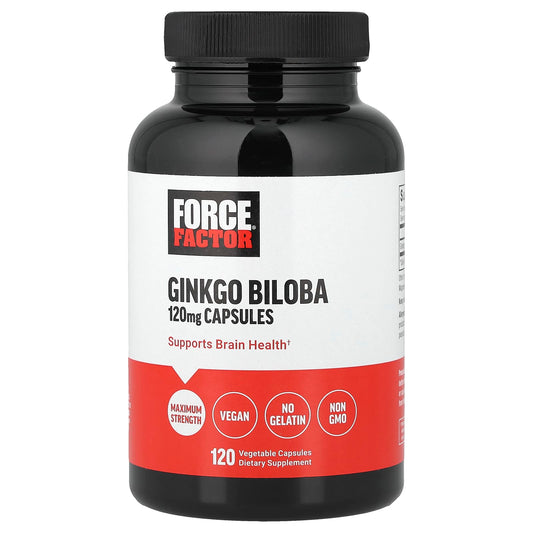 Force Factor, Ginkgo Biloba, 120 mg, 120 Vegetable Capsules