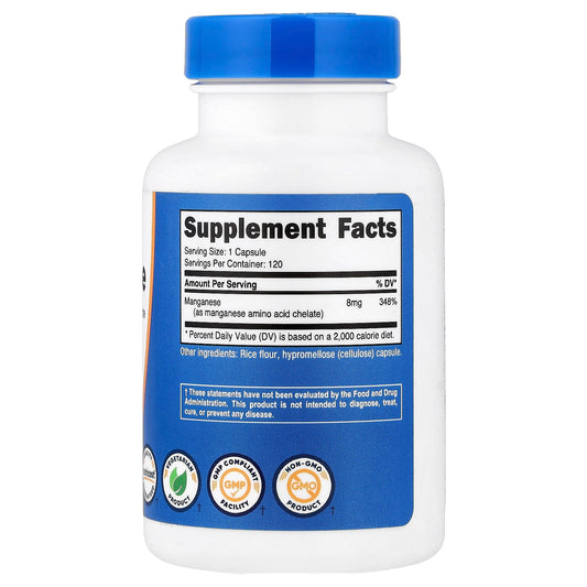 Nutricost Manganese 8 mg 120 Capsules